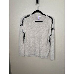 Alya Womens Tan Crewneck Sweater Medium viscose long sleeve pullover lightweight